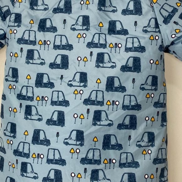 Baby outerwear bodysuit jacket onesie blue tractor print size 2M-6M - Picture 3 of 10